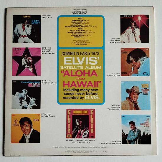 Elvis presley separate ways album vinyle occasion 1