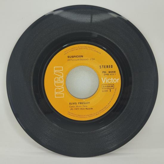 Elvis presley suspicion pressage belgique single vinyle 45t occasion 2