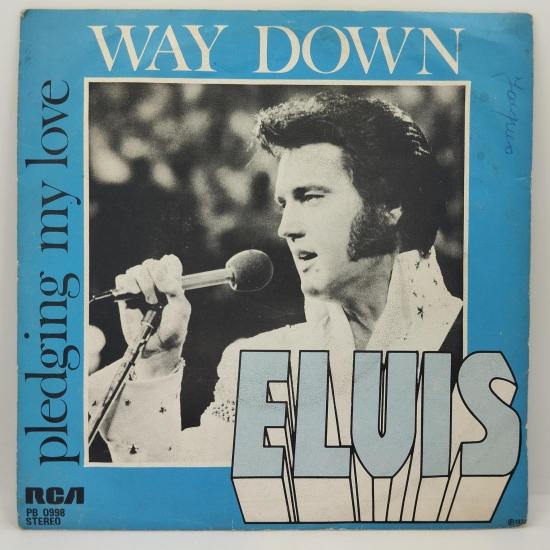 Elvis presley way down pressage belgique single vinyle 45t occasion