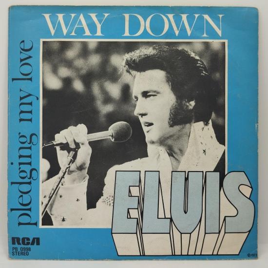 Elvis presley way down pressage belgique single vinyle 45t occasion 1