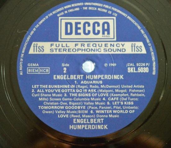 Engelbert humperdinck album vinyle pressage u k occasion 4