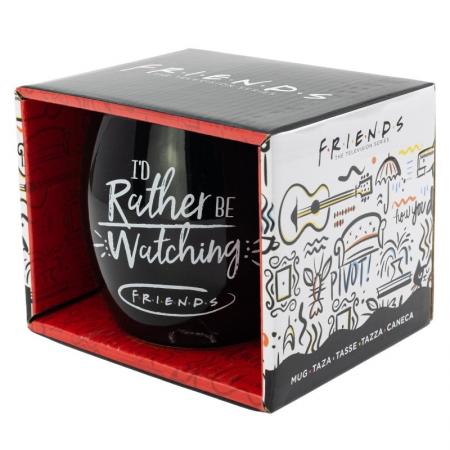 Friends i d rather be watching ceramic globe mug 380ml 2