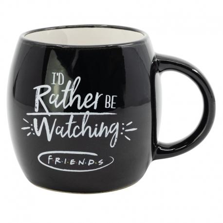 Friends i d rather be watching ceramic globe mug 380ml