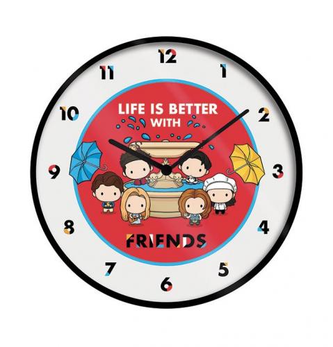 Friends life is better horloge en plastique diametre 25cm