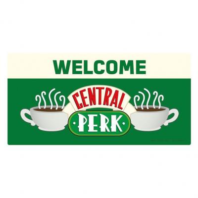 Friends welcome to central perk plaque en metal