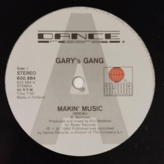 Gary s gang makin music maxi single vinyle occasion