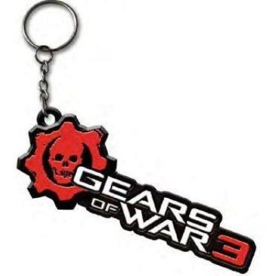Gears of war 3 metal key chain logo