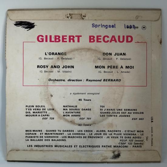 Gilbert becaud don juan l orange single vinyle ep occasion 1