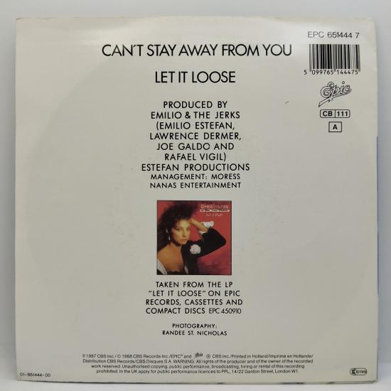 Gloria estefan can t stay away from you single vinyle 45t occasion 1