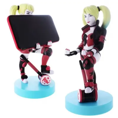 Harley quinn figurine 20cm support manette portable