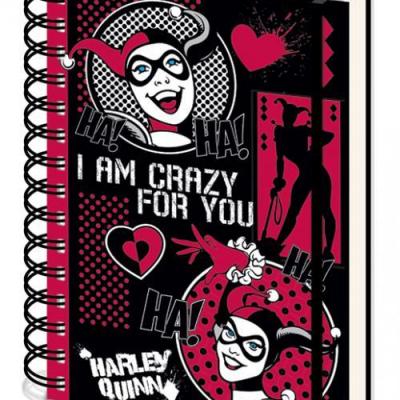 Harley quinn i m crazy for you notebook a5