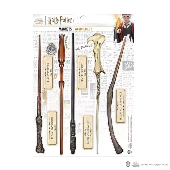 Harry potter baguettes 01 planche de 10 magnets en mousse