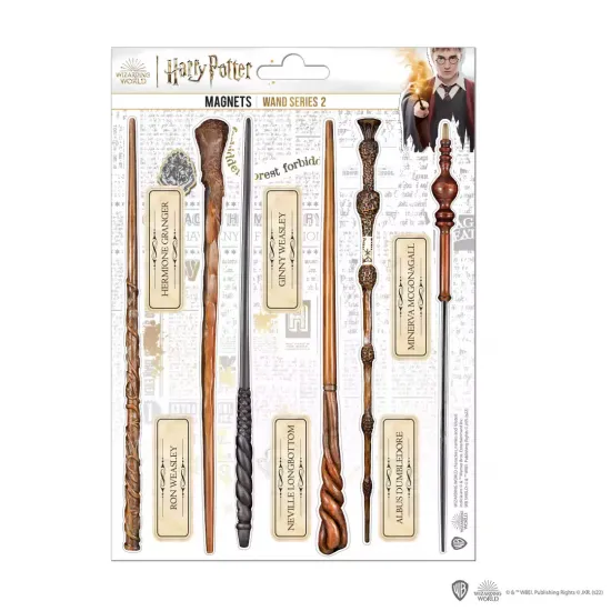 Harry potter baguettes 02 planche de 12 magnets en mousse