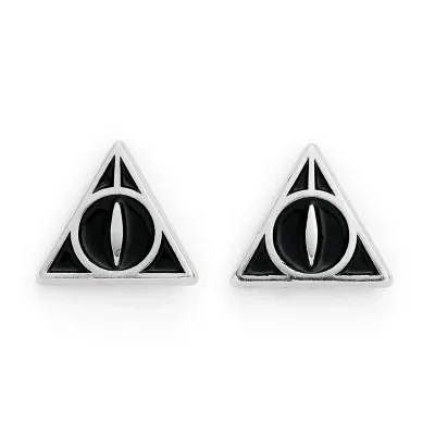 Harry potter boucles d oreilles les reliques de la mort noir