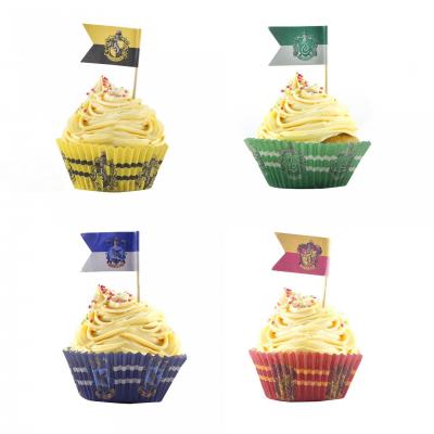 Harry potter caissettes a muffins cupcakes drapeaux set de 96