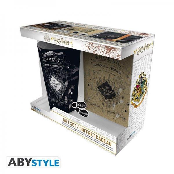 Harry potter carte du maraudeur pack verre xxl pin s carnet