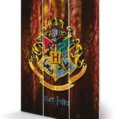 Harry potter hogwarts crest impression sur bois 20x29 5