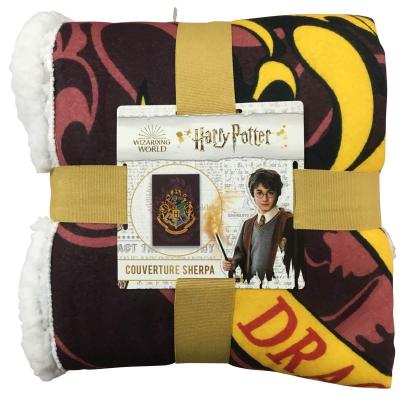 Harry potter hogwarts crest sherpa