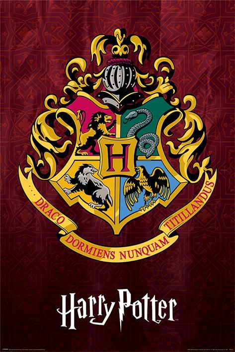 Harry potter hogwarts school crest poster 61x91cm
