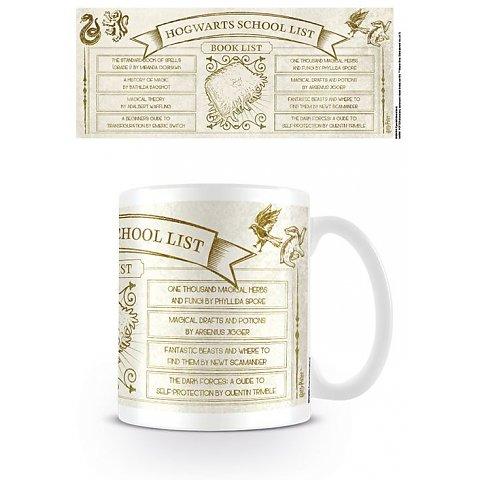 Harry potter mug 300 ml hogwarts school list books