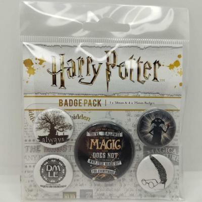 Harry potter pack 5 badges symbols