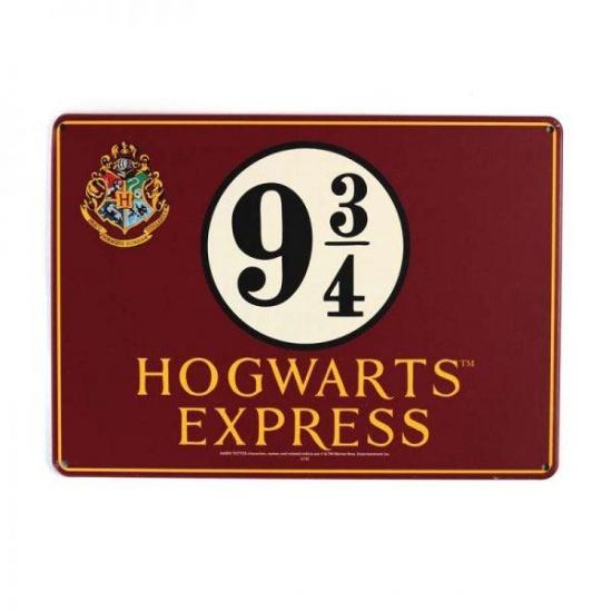 Harry potter plaque metal 21 x 15 hogwarts express