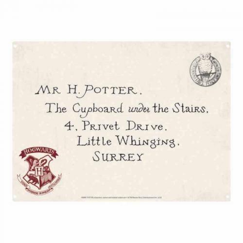 Harry potter plaque metal 21 x 15 letters