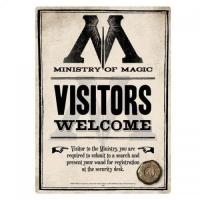 Harry potter plaque metal 21 x 15 ministry of magic 1