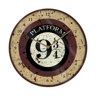 Harry potter platform 9 3 4 horloge en plastique diametre 25cm