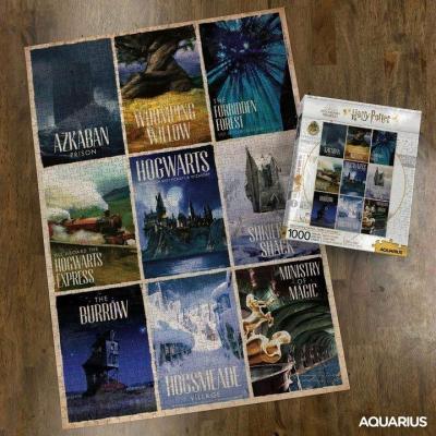 Harry potter travel posters puzzle 1000p