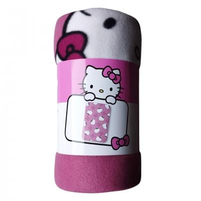 Hello kitty plaid polaire 100 polyester 130x160cm
