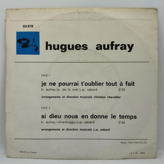 Hugues aufray je ne pourrai t oublier tout a fait pressage promo jukebox single vinyle 45t occasion 1