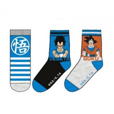 DRAGON BALL - Pack de 3 Chausettes Vegeta/Goku
