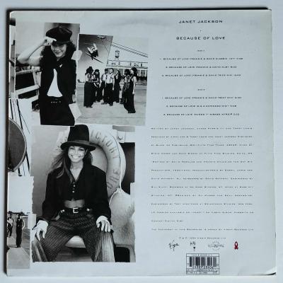 Janet jackson because of love maxi single vinyle occasion