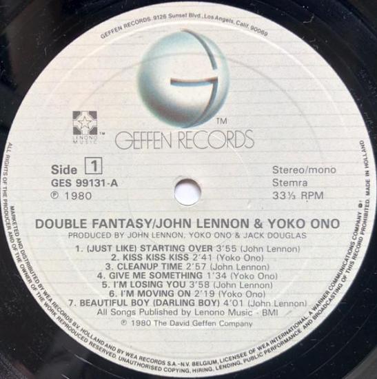 John lennon double fantasy pressage hollande album vinyle occasion 3