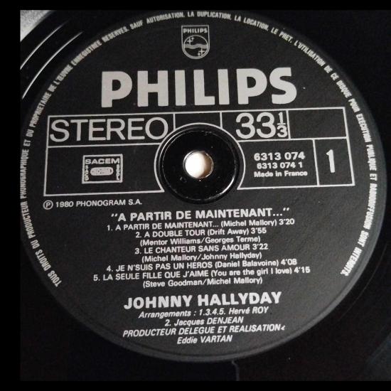 Johnny hallyday a partir de maintenant album vinyle occasion 3