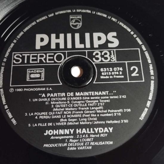 Johnny hallyday a partir de maintenant album vinyle occasion 4