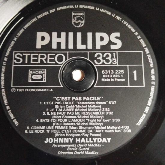 Johnny hallyday pas facile album vinyle occasion 3