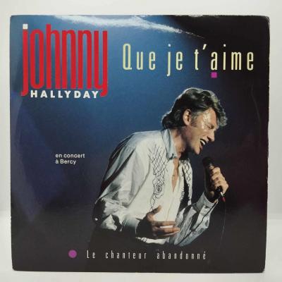 Johnny hallyday que je t aime en concert a bercy single vinyle 45t occasion