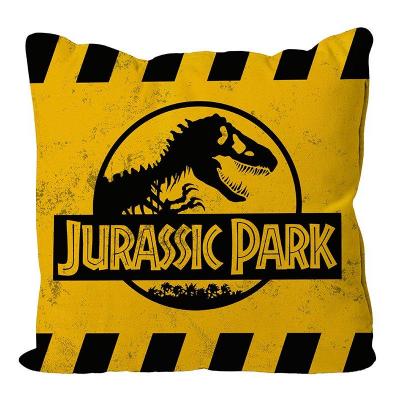 Jurassic park caution logo coussin 40x40x1cm