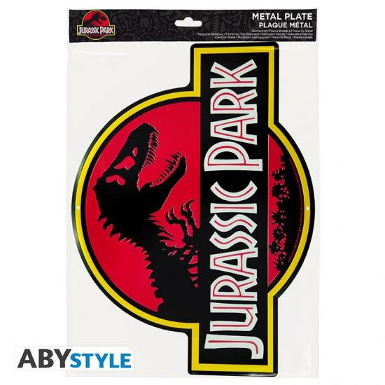 Jurassic park logo plaque metal 28x38cm 1