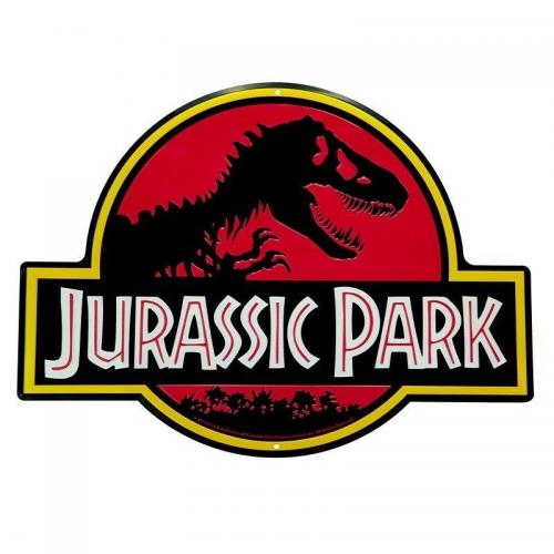 Jurassic park logo plaque metal 28x38cm
