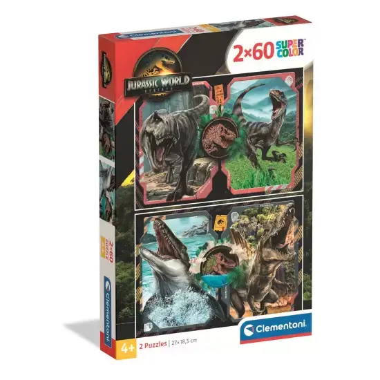 Jurassic world rebirth puzzle clementoni 2 x 60 pieces