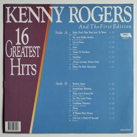 Kenny rogers 16 greatest hits album vinyle occasion 1