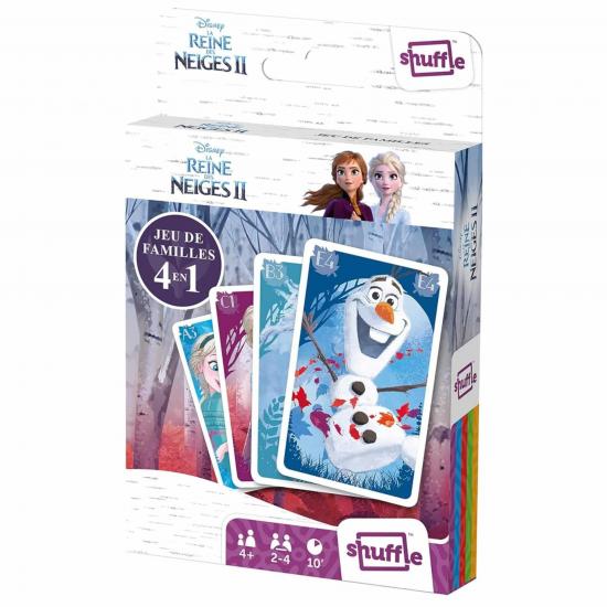 La reine des neiges 2 shuffle jeu de cartes 4 en 1