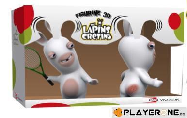 Lapins cretins figurine 3d lapin tennis double pack 18 cm