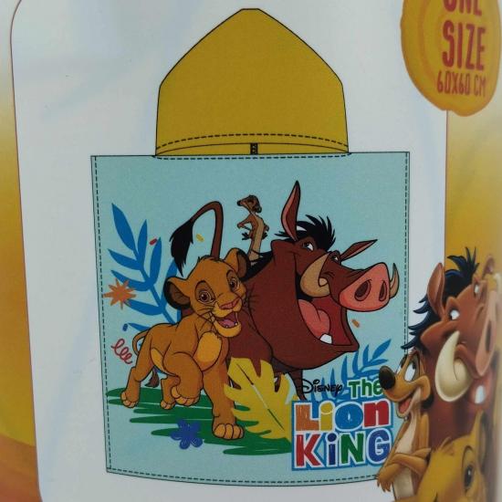 Le roi lion poncho coton 60x60cm 2
