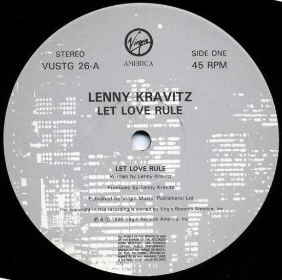 Lenny kravitz let love rule cold turkey pressage u k maxi single vinyle occasion 3