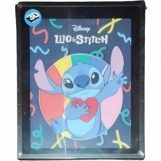 Lilo stitch heart poster lenticulaire 3d 26x20cm