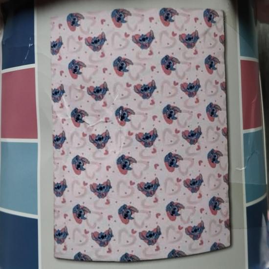 Lilo stitch plaid polaire coeur 100 polyester 130x160cm 1